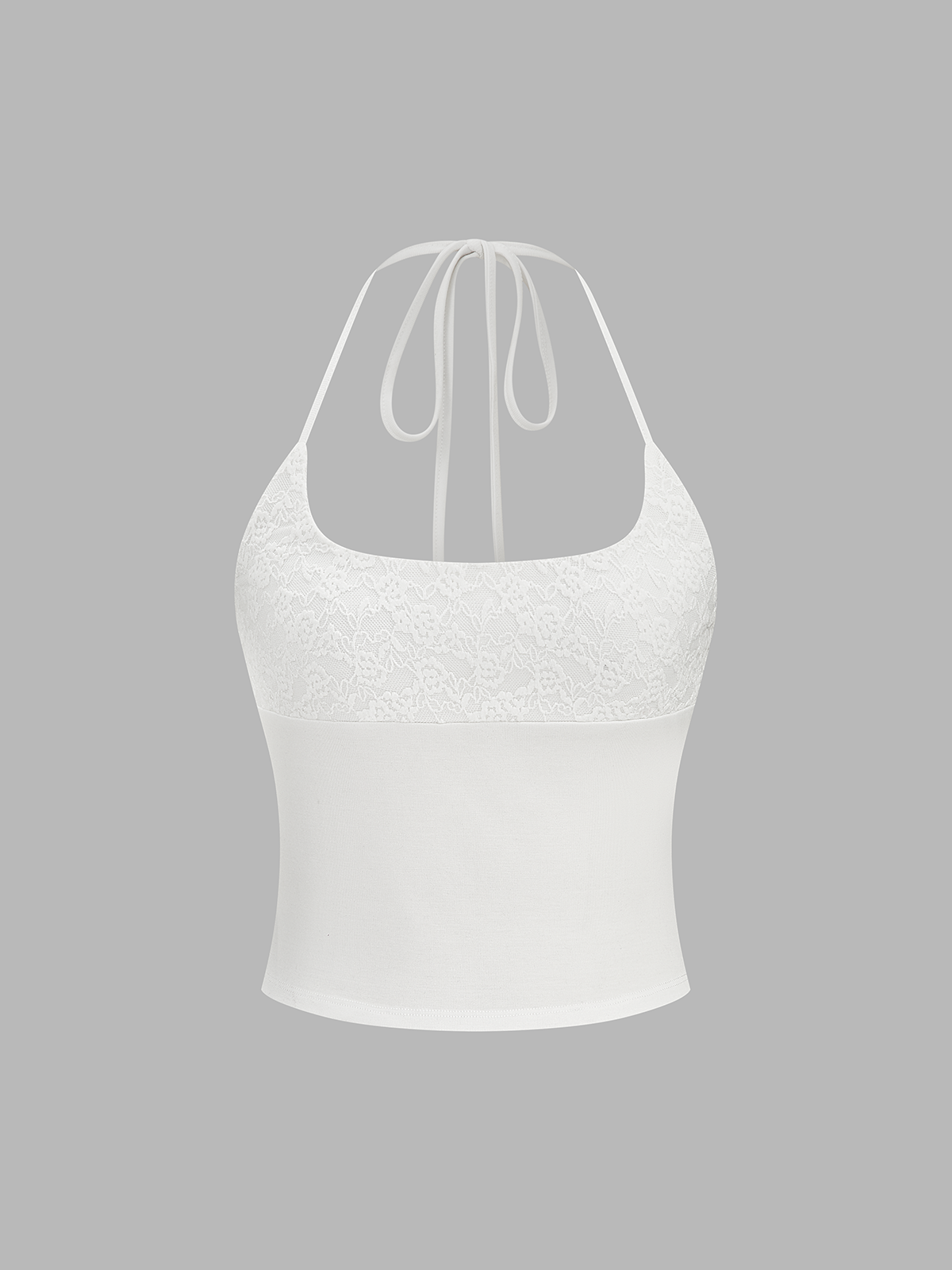 Lace Halter Crop Top & Asymmetric Midi Skirt Set