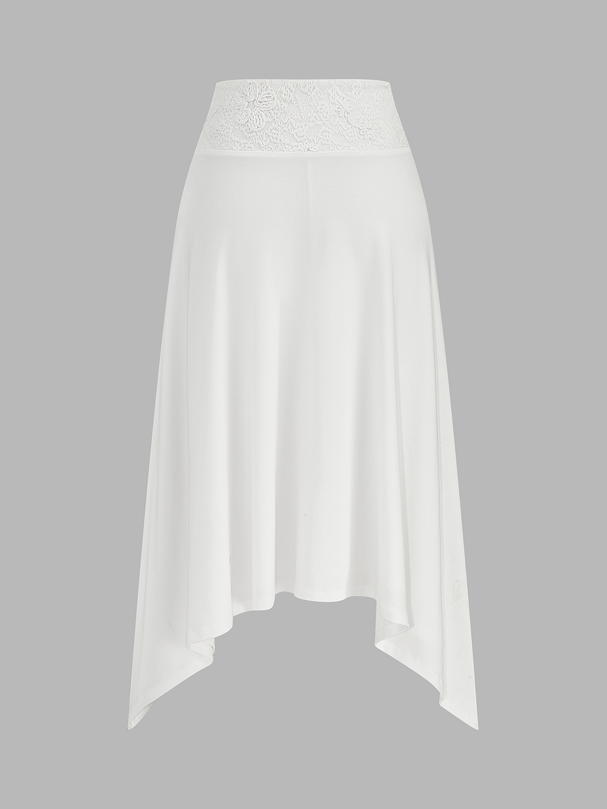 Lace Halter Crop Top & Asymmetric Midi Skirt Set