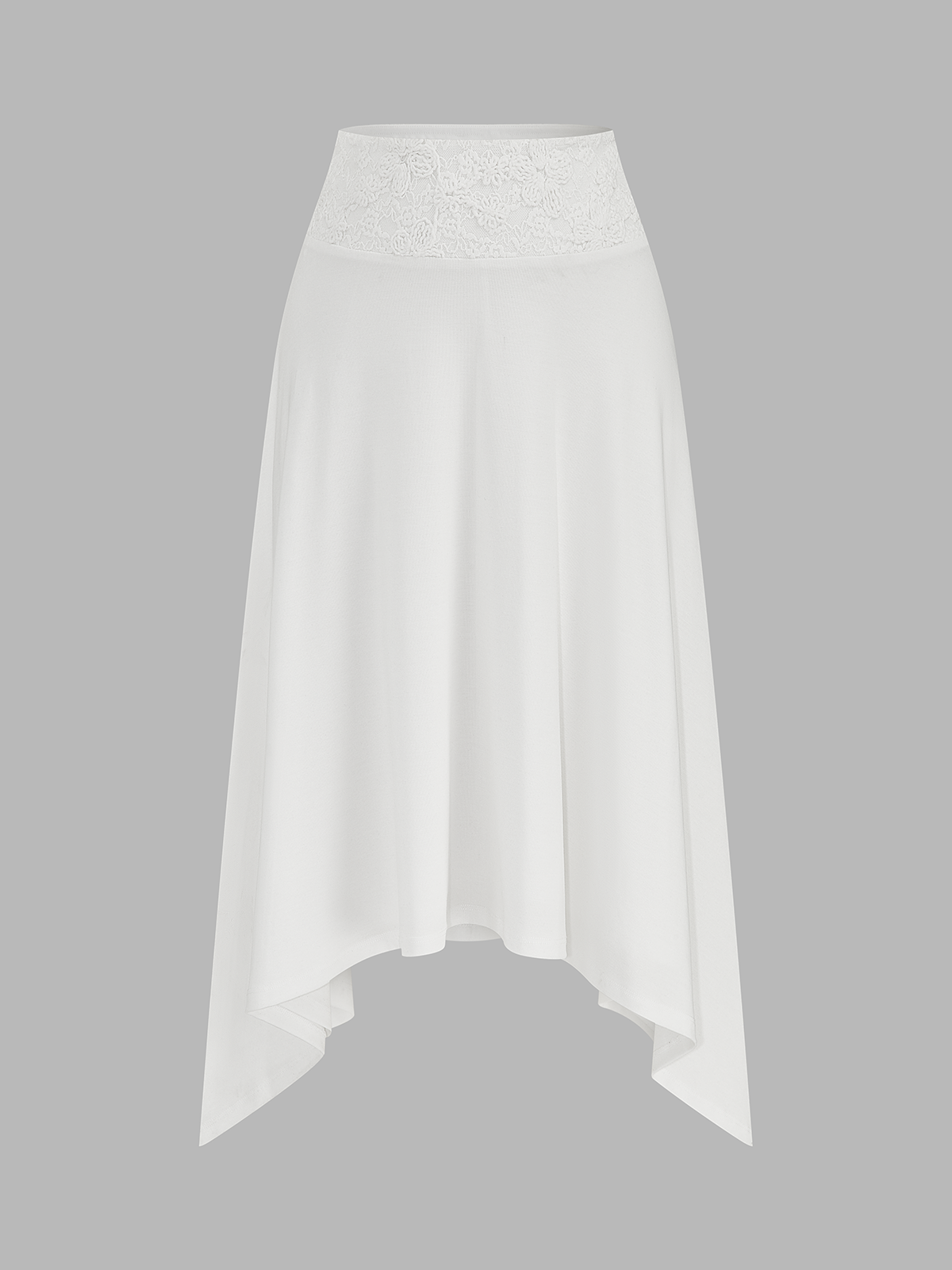 Lace Halter Crop Top & Asymmetric Midi Skirt Set