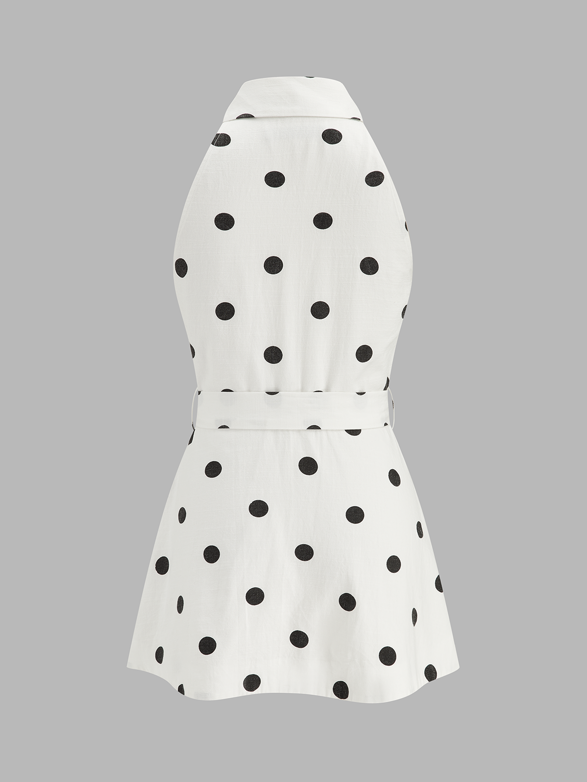 Ensemble haut ceinturé et short à pois