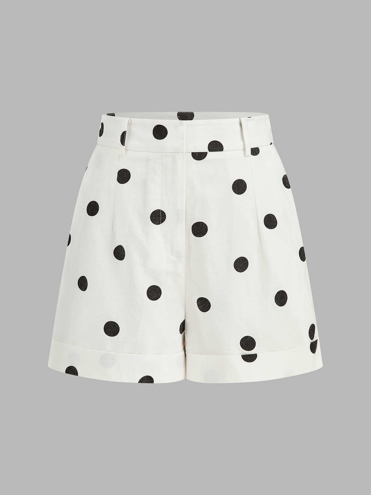 Ensemble haut ceinturé et short à pois