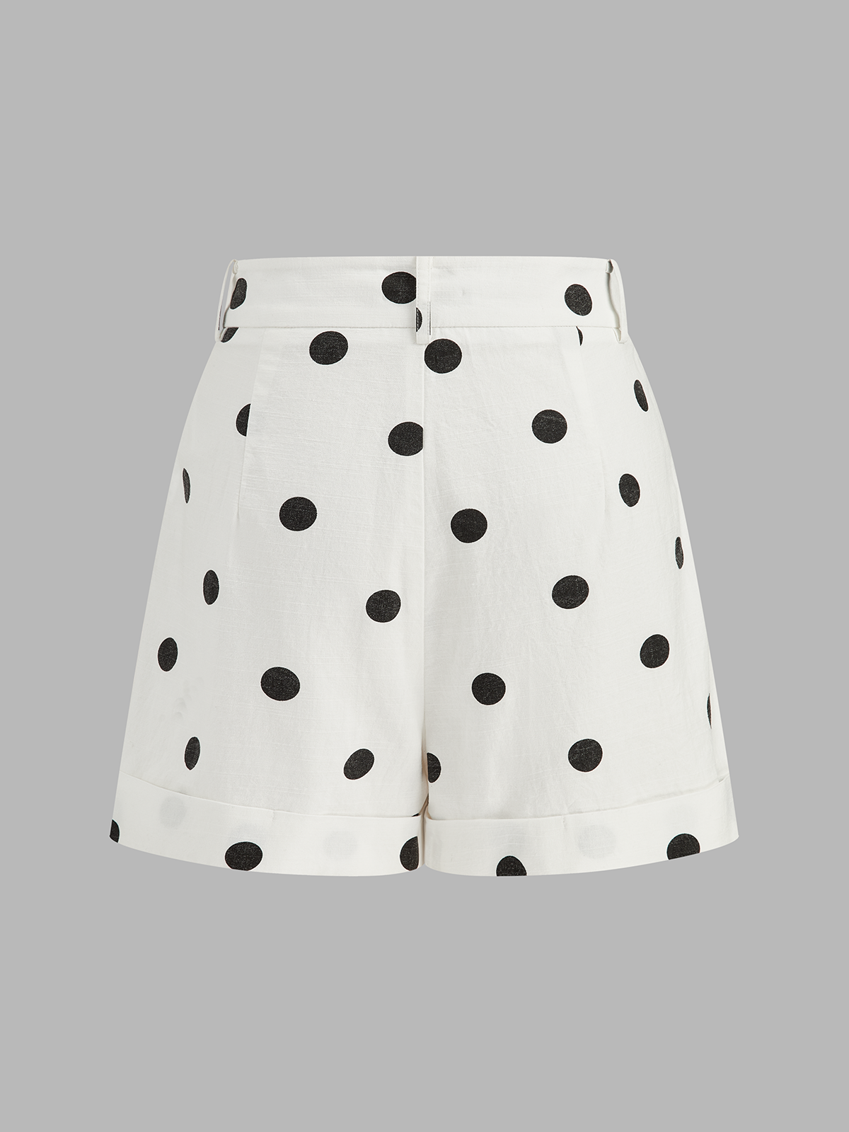 Ensemble haut ceinturé et short à pois