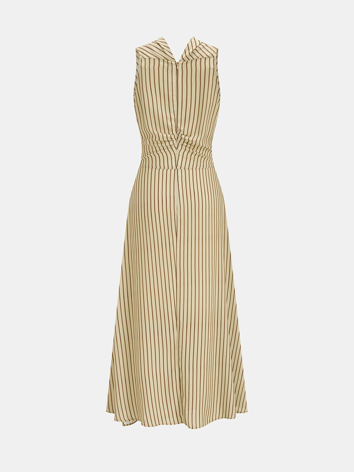 Striped Cowl Neck Dress with Cami Slip
