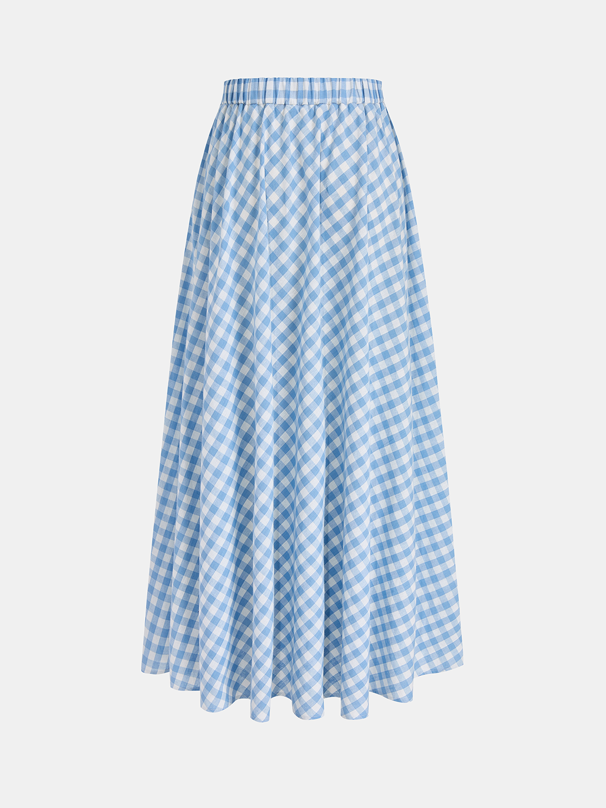 Gingham Wrap Tie Cami Top & Midi Skirt Set