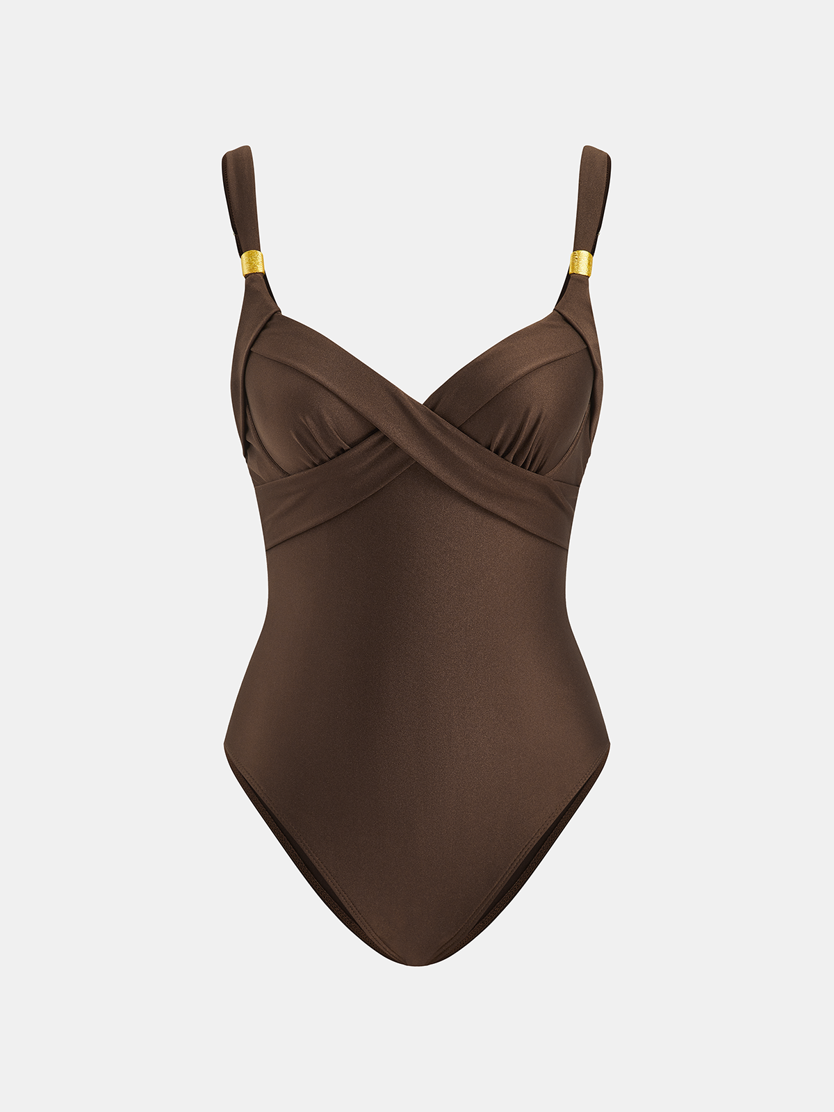 Metal Detail Crisscross One Piece Swimsuit