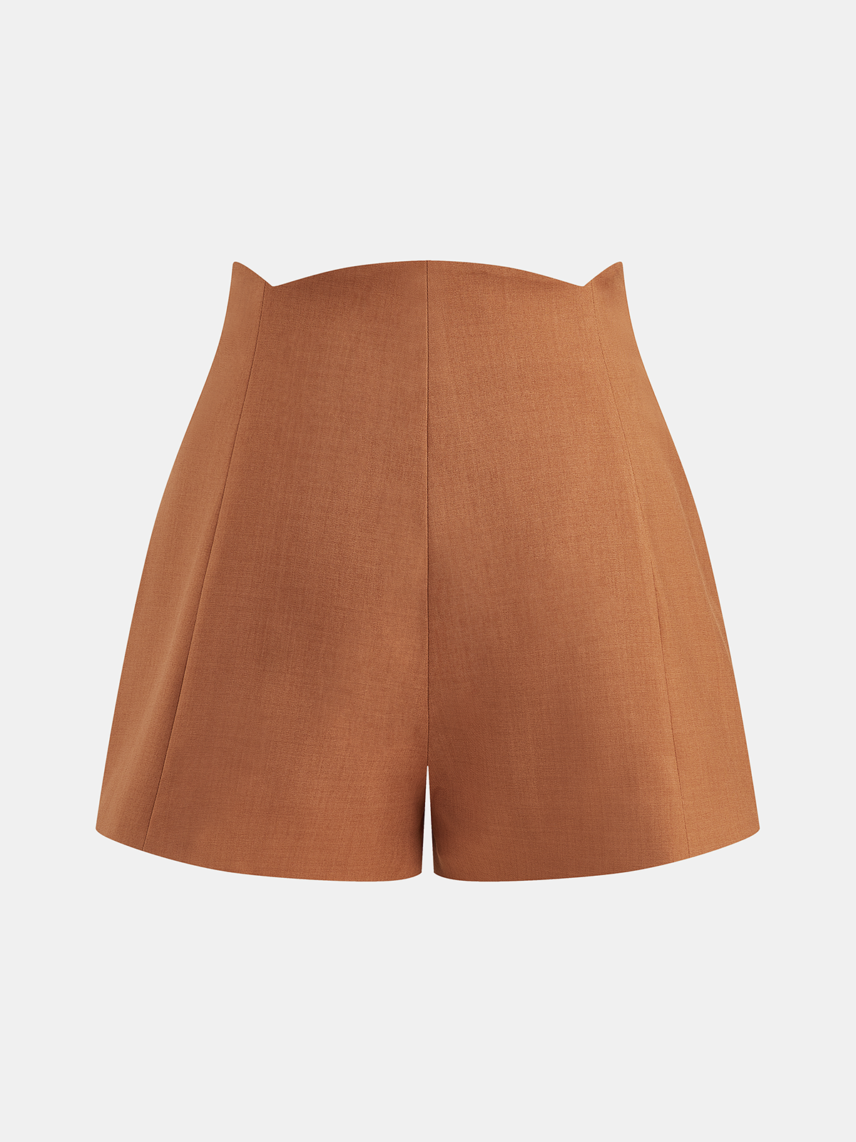 Taillierte Shorts mit mittelhohem Bund und Metalldetail