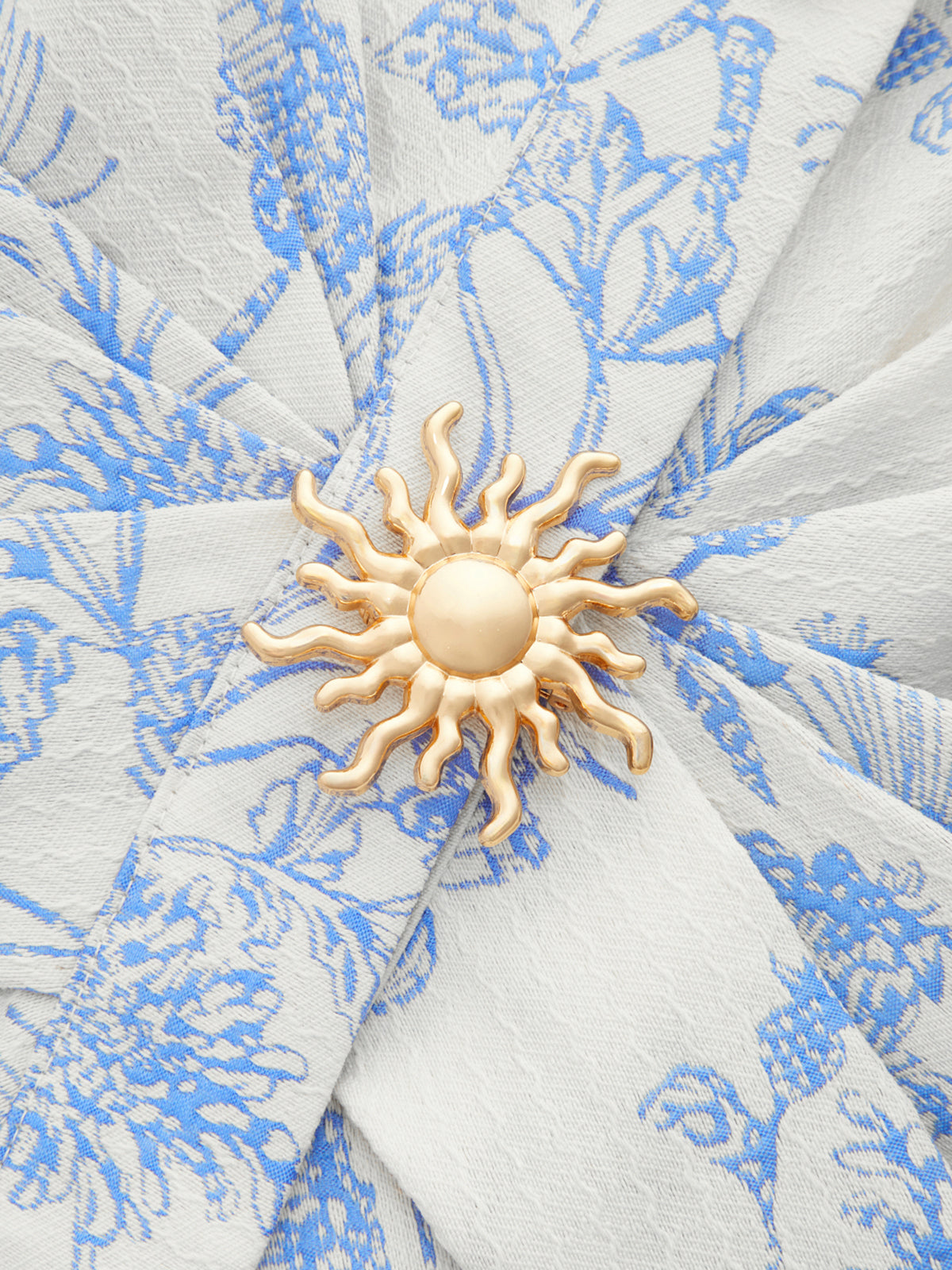 Haut Halter plissé orné à imprimé floral