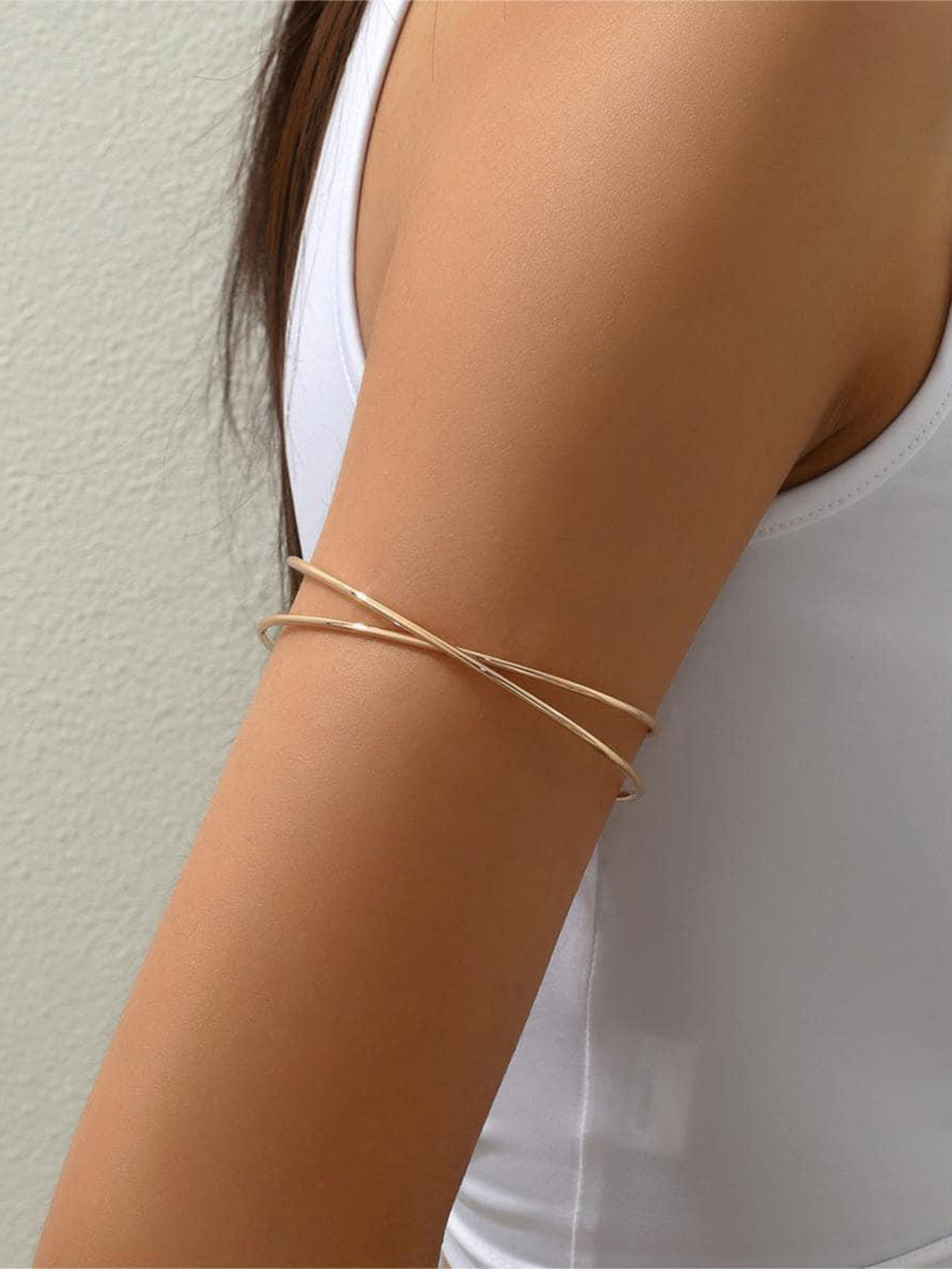 Minimalist Crisscross Upper Arm Cuff