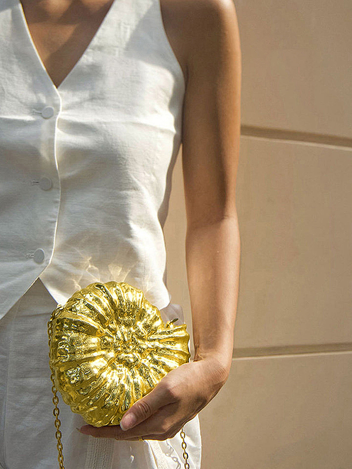 Conch Shell Shaped Clutch Bag
