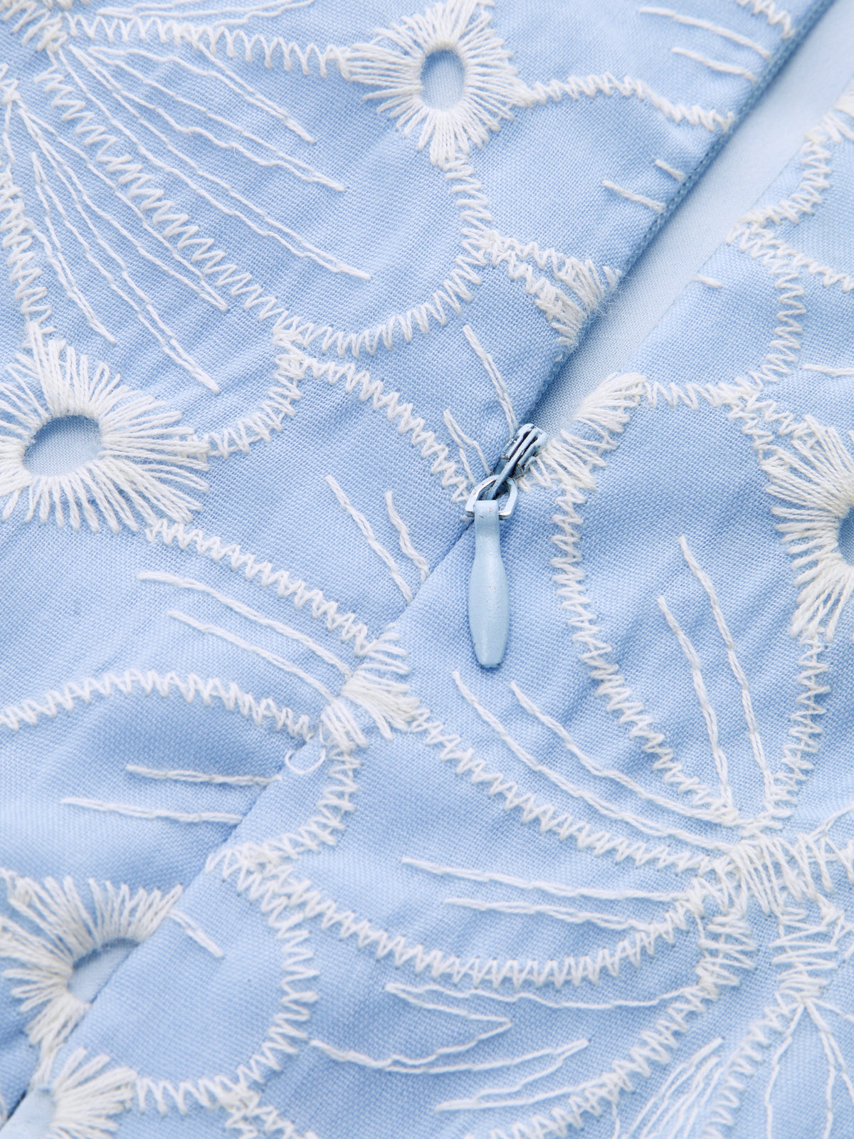 Floral Eyelet Embroidery Sleeveless Dress