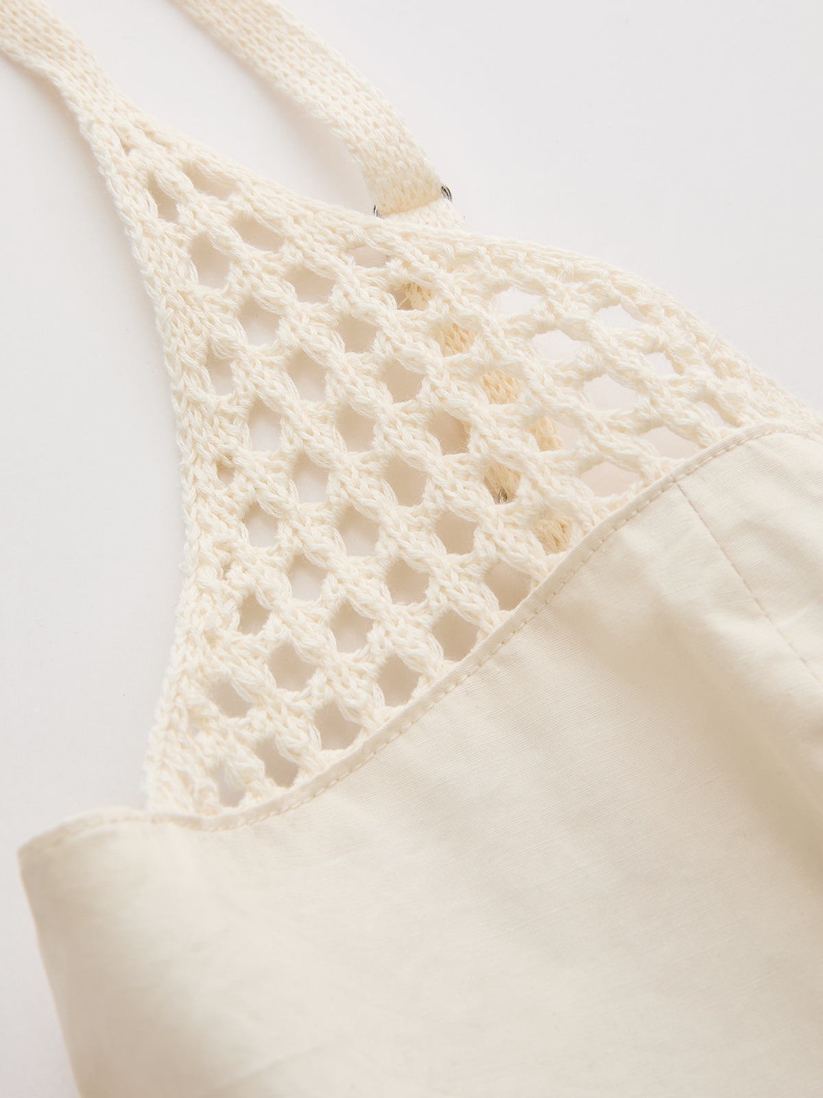 Crochet Cotton Bubble Hem Cami Top