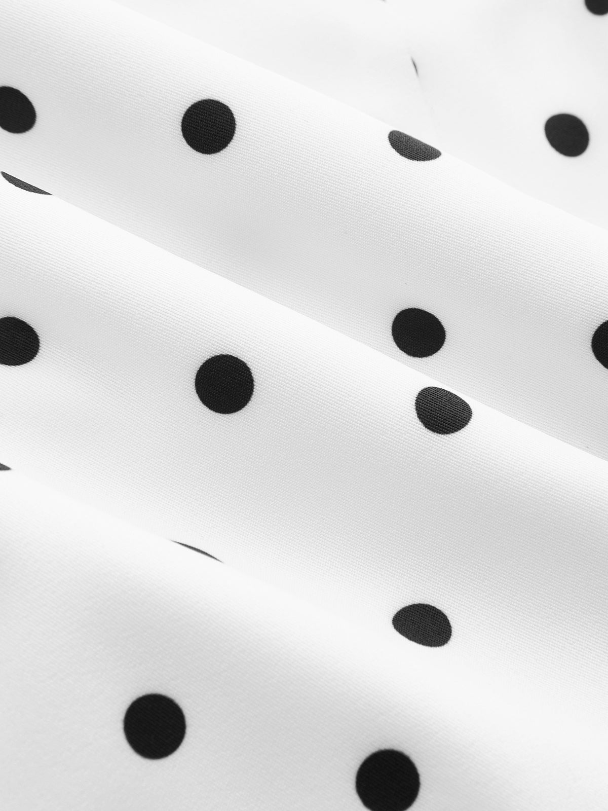 Polka Dot Sleeveless Pleated Dress with Neck Tie