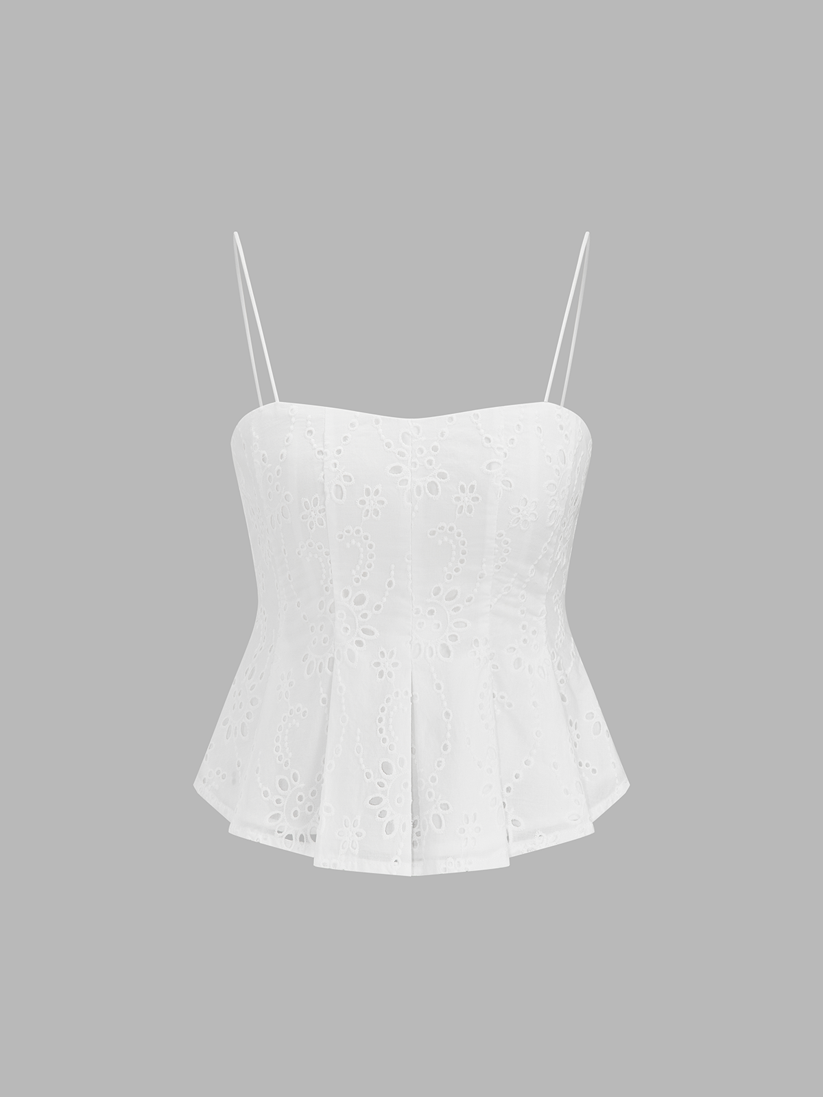 Eyelet Embroidered Cami Top & Midi Skirt Set