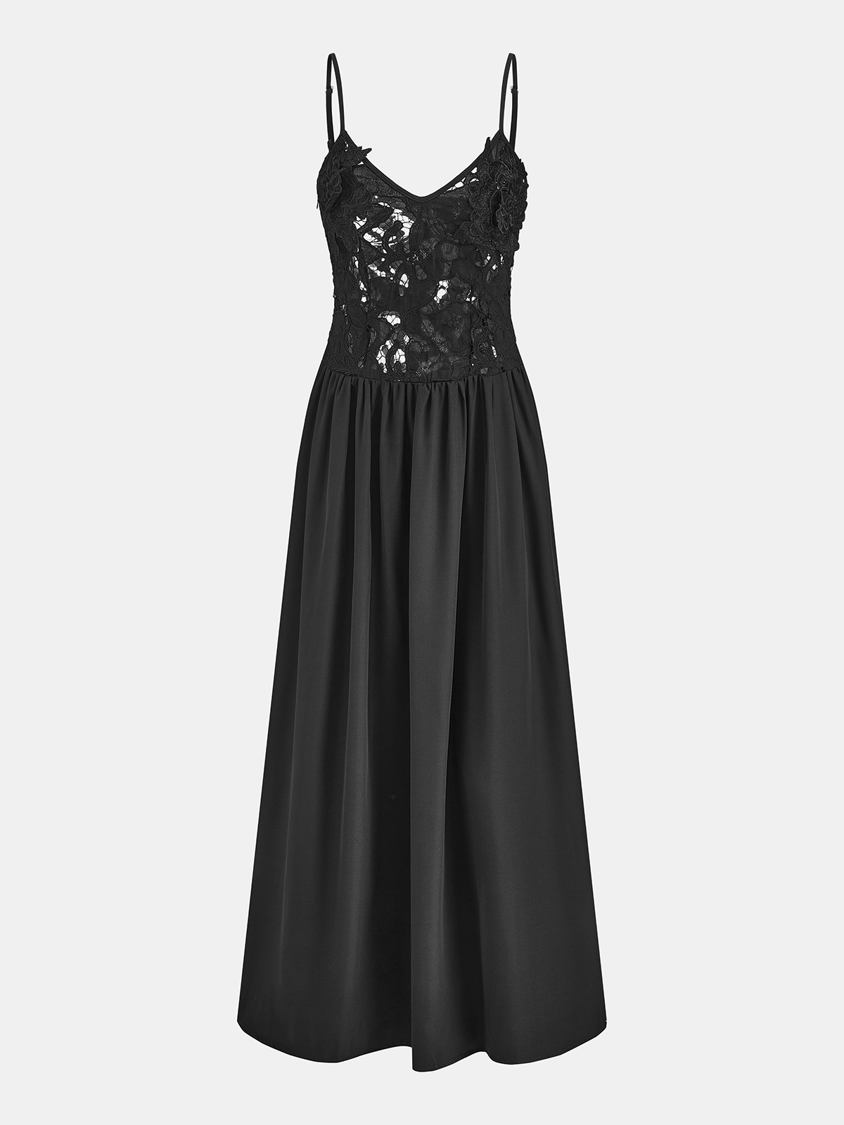 Maxikleid aus 3D-Blütenspitze