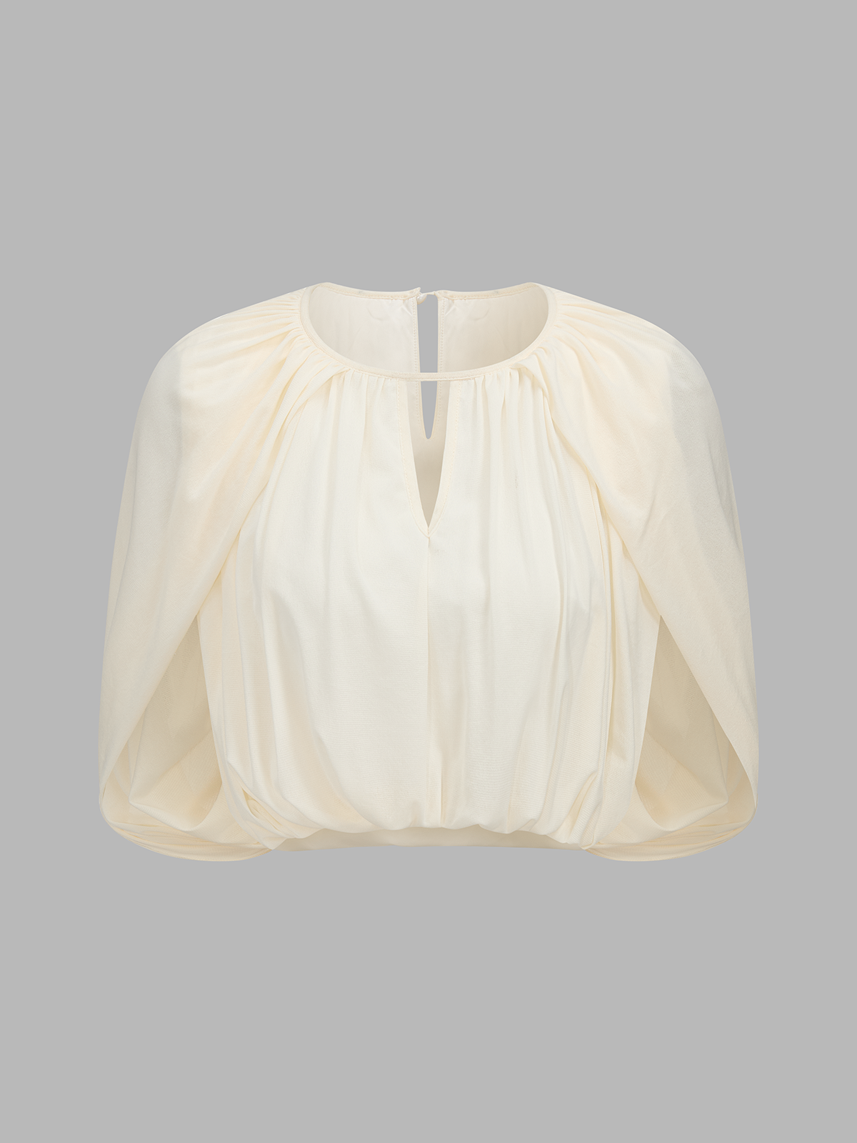 Cape Sleeve Crop Top & Flowy Midi Skirt Set