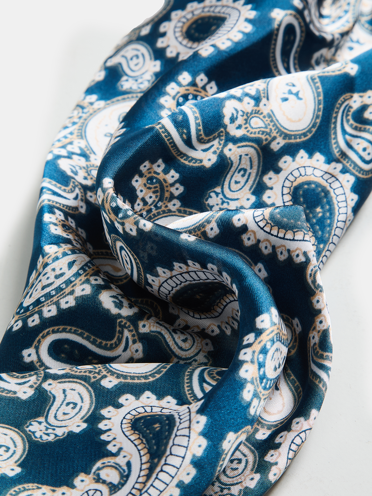 Paisley Printed Pearl Accent Scarf
