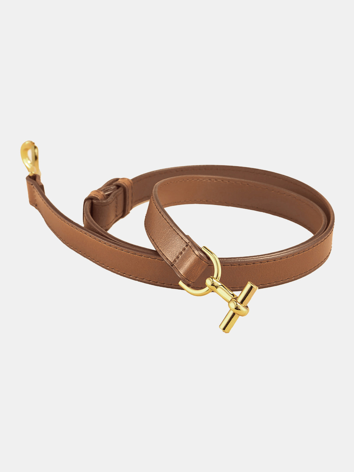 Genuine Leather Horsebit Buckle Waist Belt