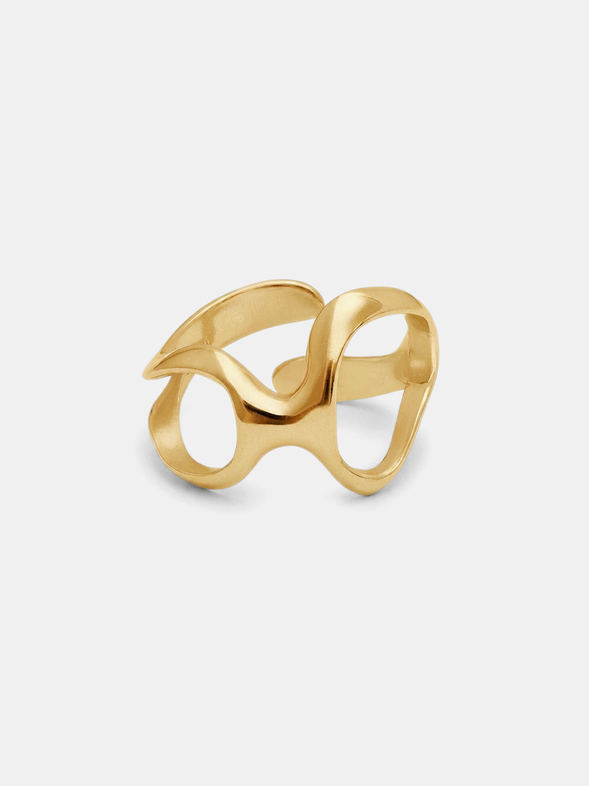 Minimalist Irregular Hollow Open Gold Ring