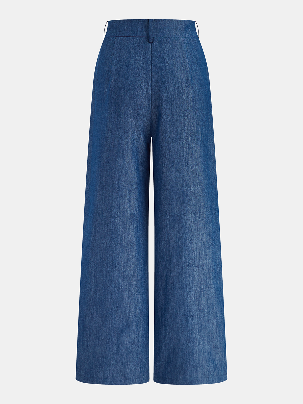 Faux Denim Halter Ruched Top & Pants Set