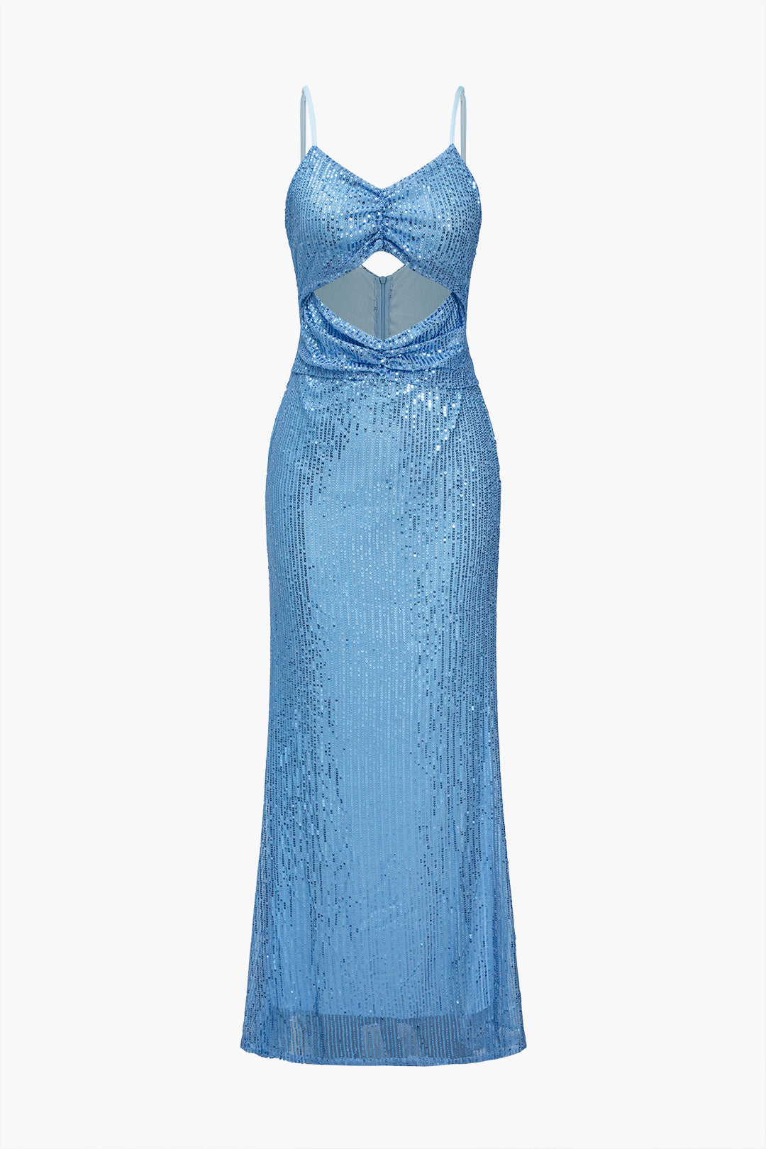 Sequin Hollow Out Sleeveless Maxi Dress