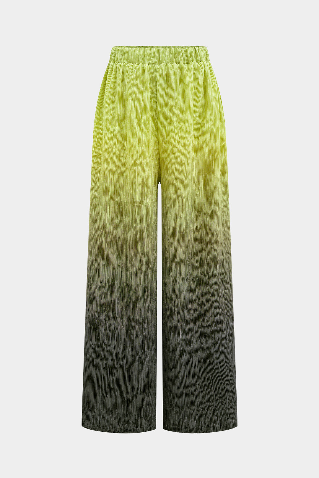 Ombre Print Pleated Shirt And Trousers Set