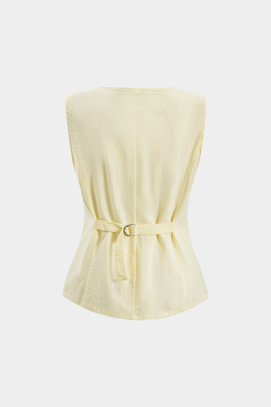 Button Detail Vest And Shorts Set