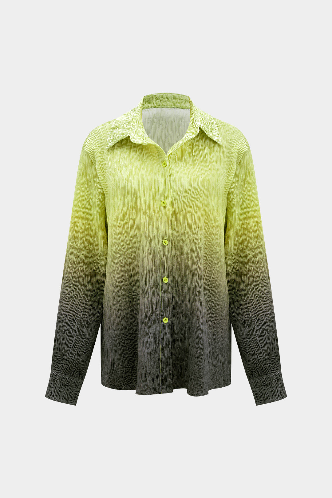 Ombre Print Pleated Shirt And Trousers Set