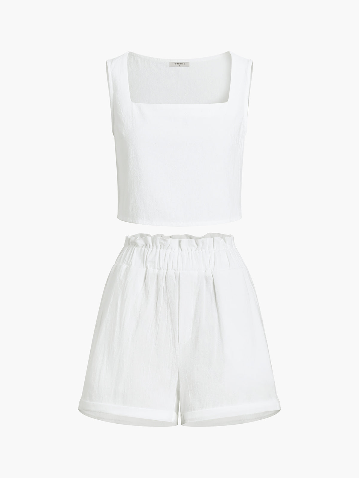 Solid Cotton Ruffle Shorts Sets