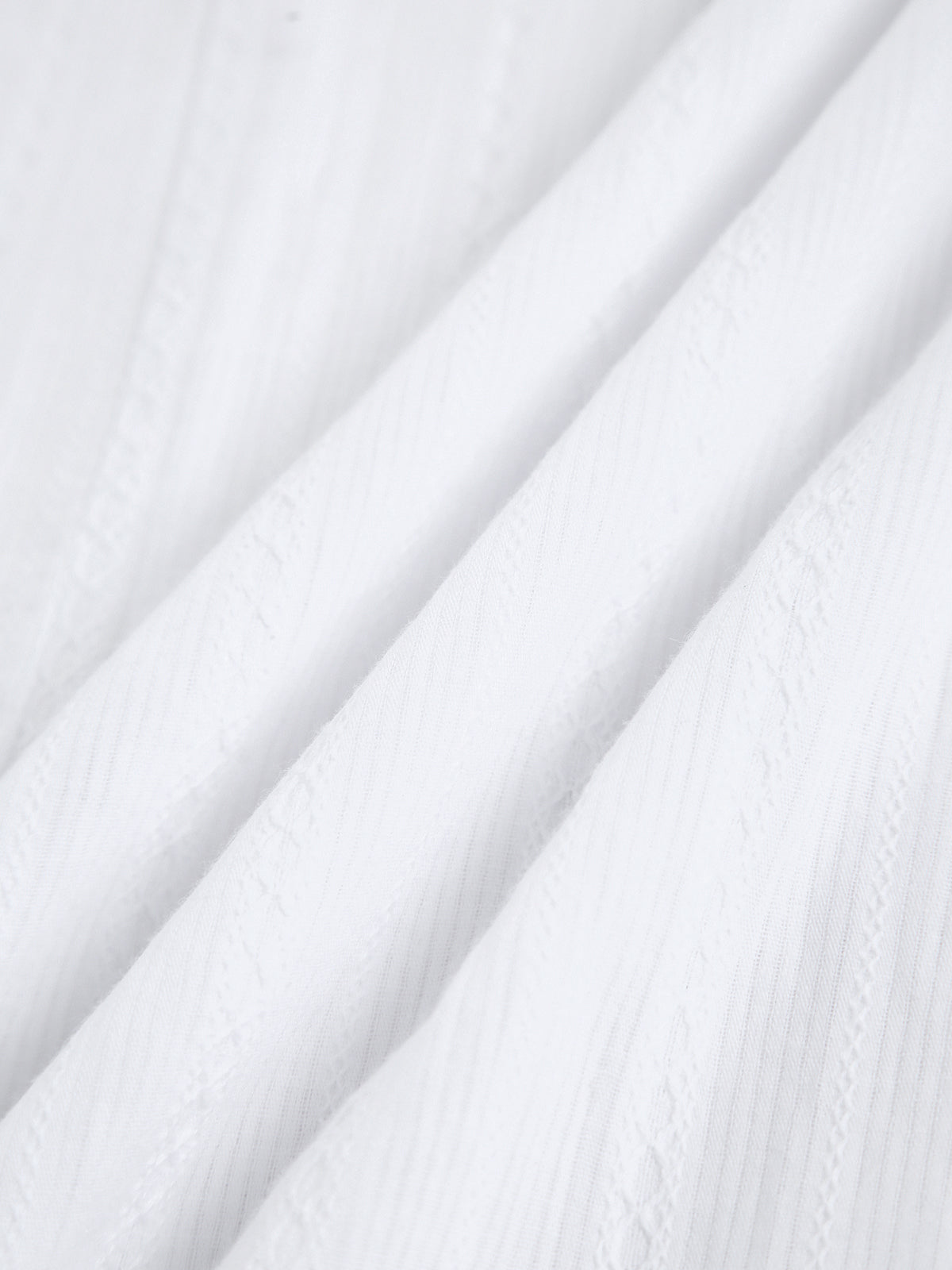 Semi-Sheer Pure Cotton Open Back Short Dress