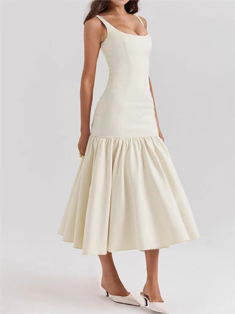 Robe d'été longue à volants et débardeur 