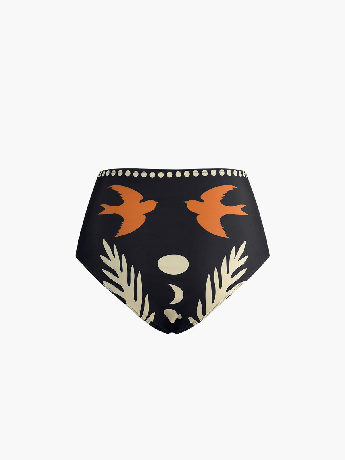 Ensemble de bikini à col asymétrique imprimé oiseaux