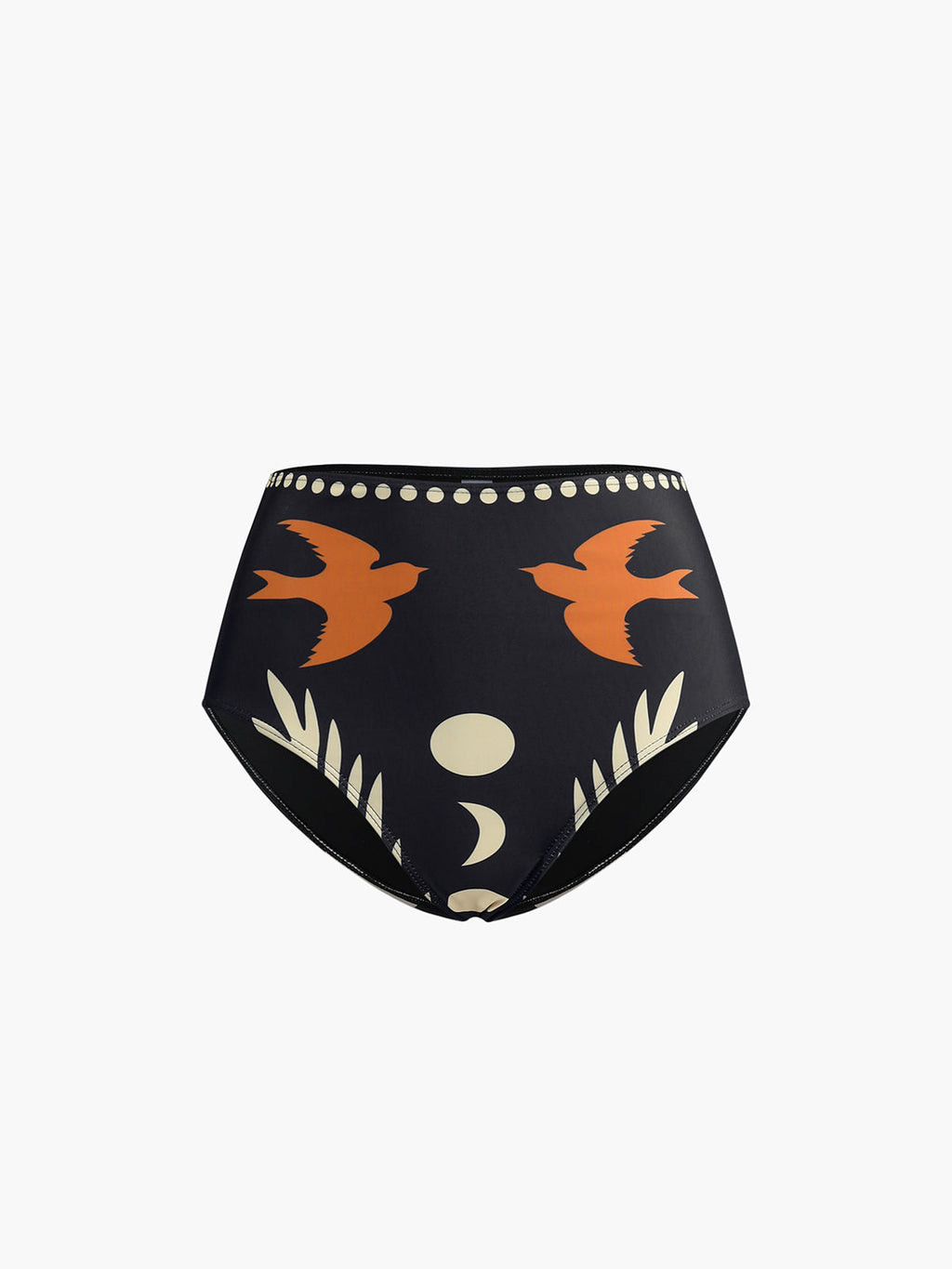 Ensemble de bikini à col asymétrique imprimé oiseaux