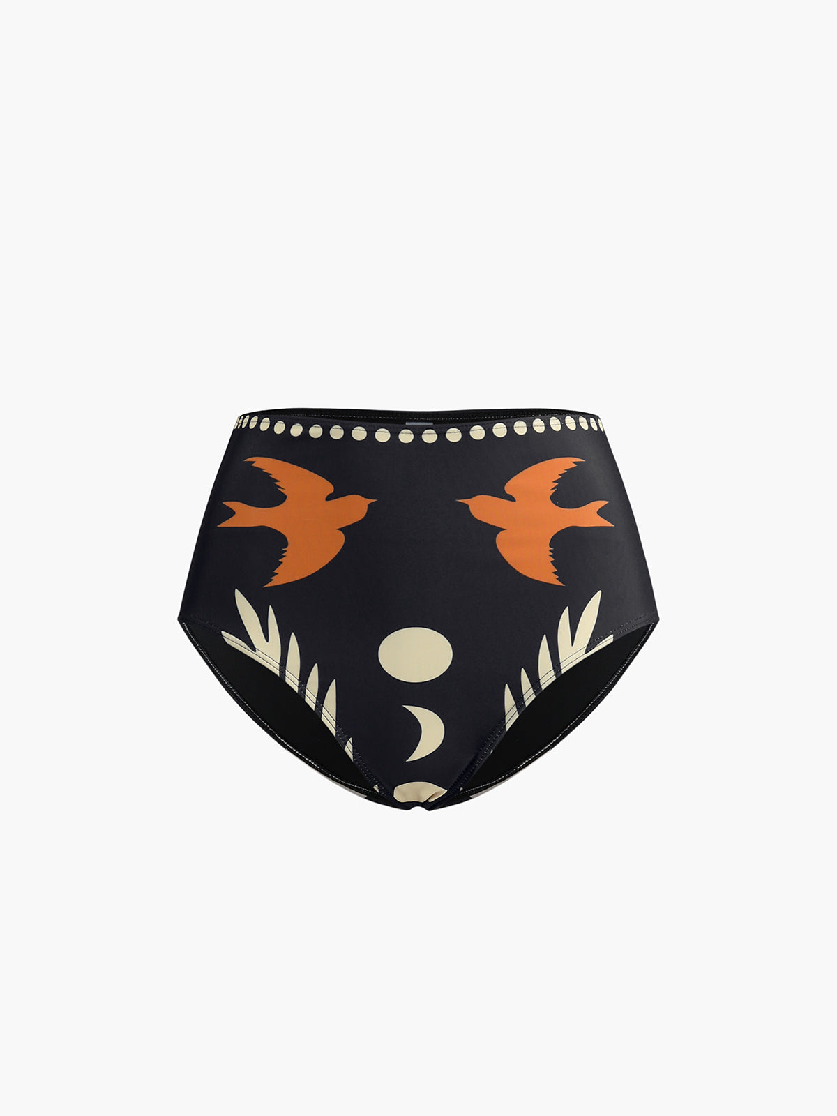 Ensemble de bikini à col asymétrique imprimé oiseaux