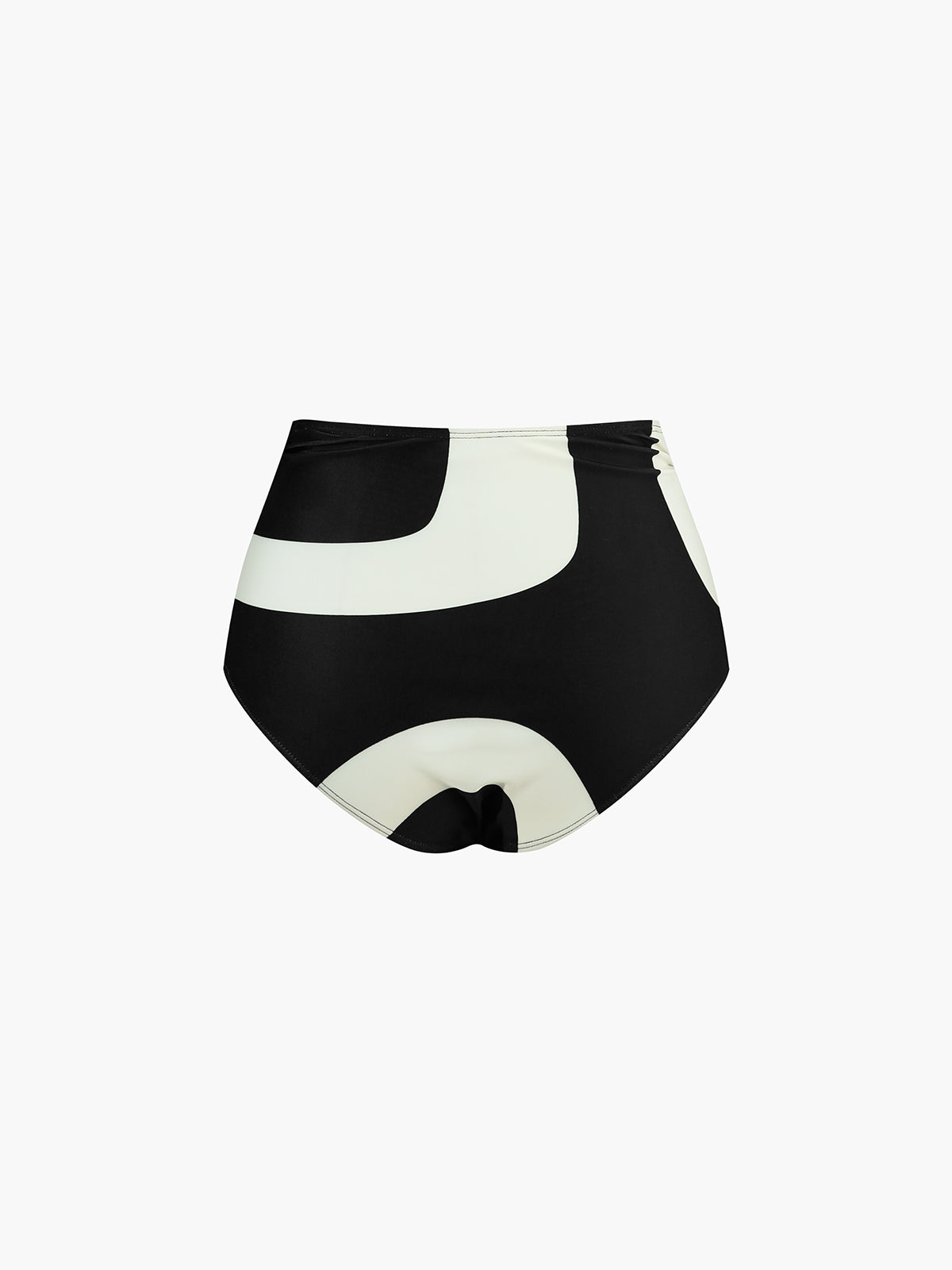 Zweifarbiges Bikini-Set mit asymmetrischem Ausschnitt