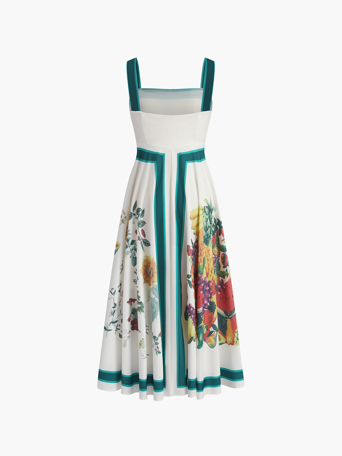 Robe longue imprimée à bretelles