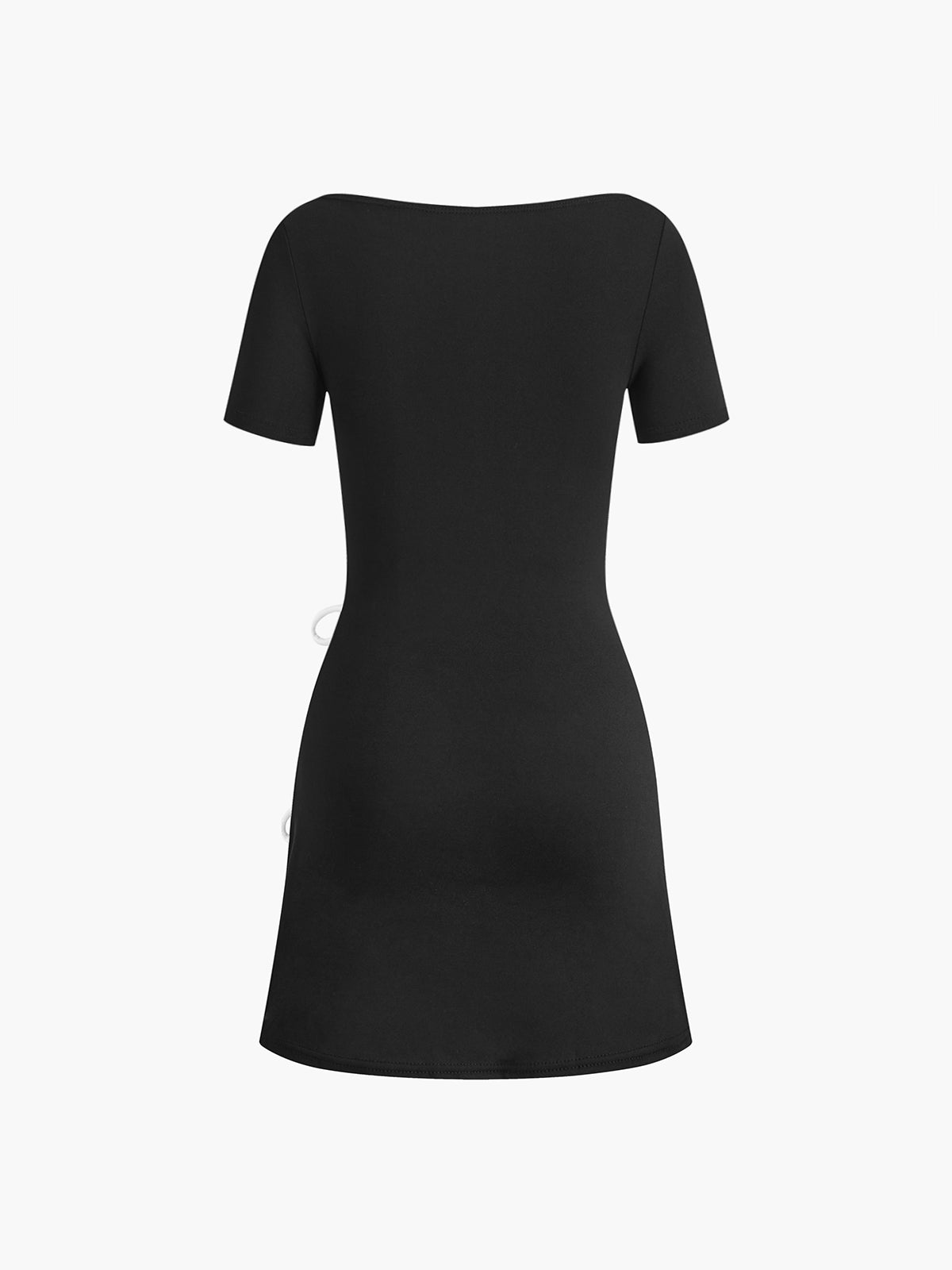 Robe courte fendue sur le côté avec nœud 