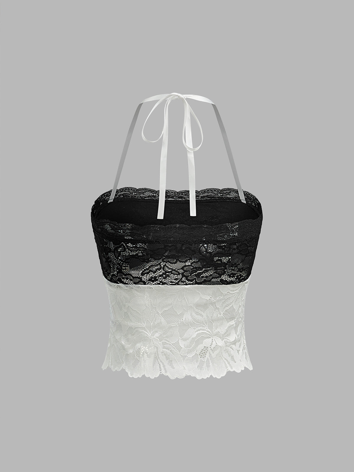 Colorblock Lace Halter Top