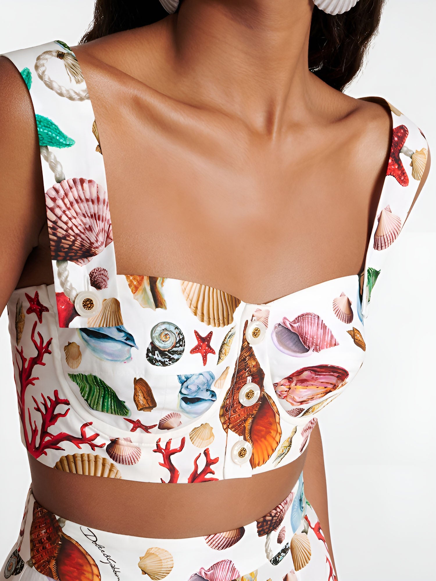 Ensemble jupe plissée imprimée 