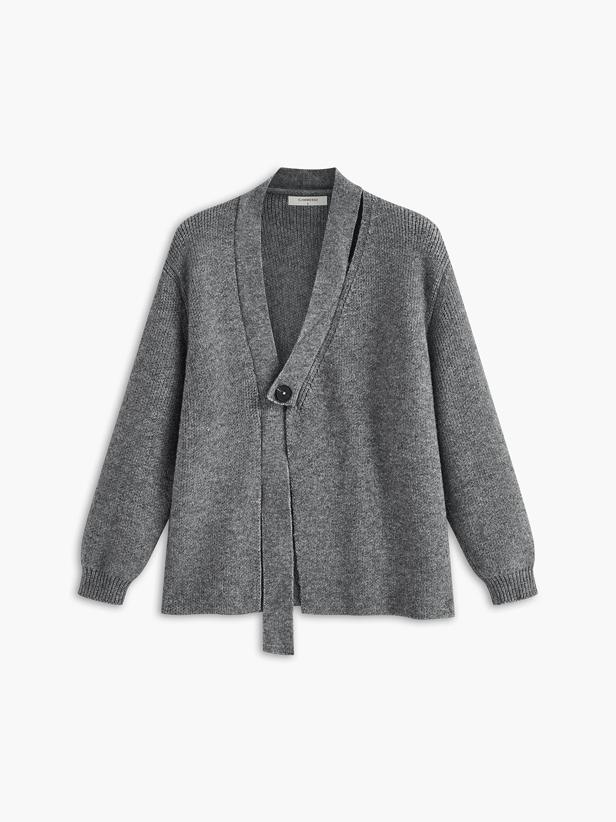 Cardigan rétro à col V et boutons 