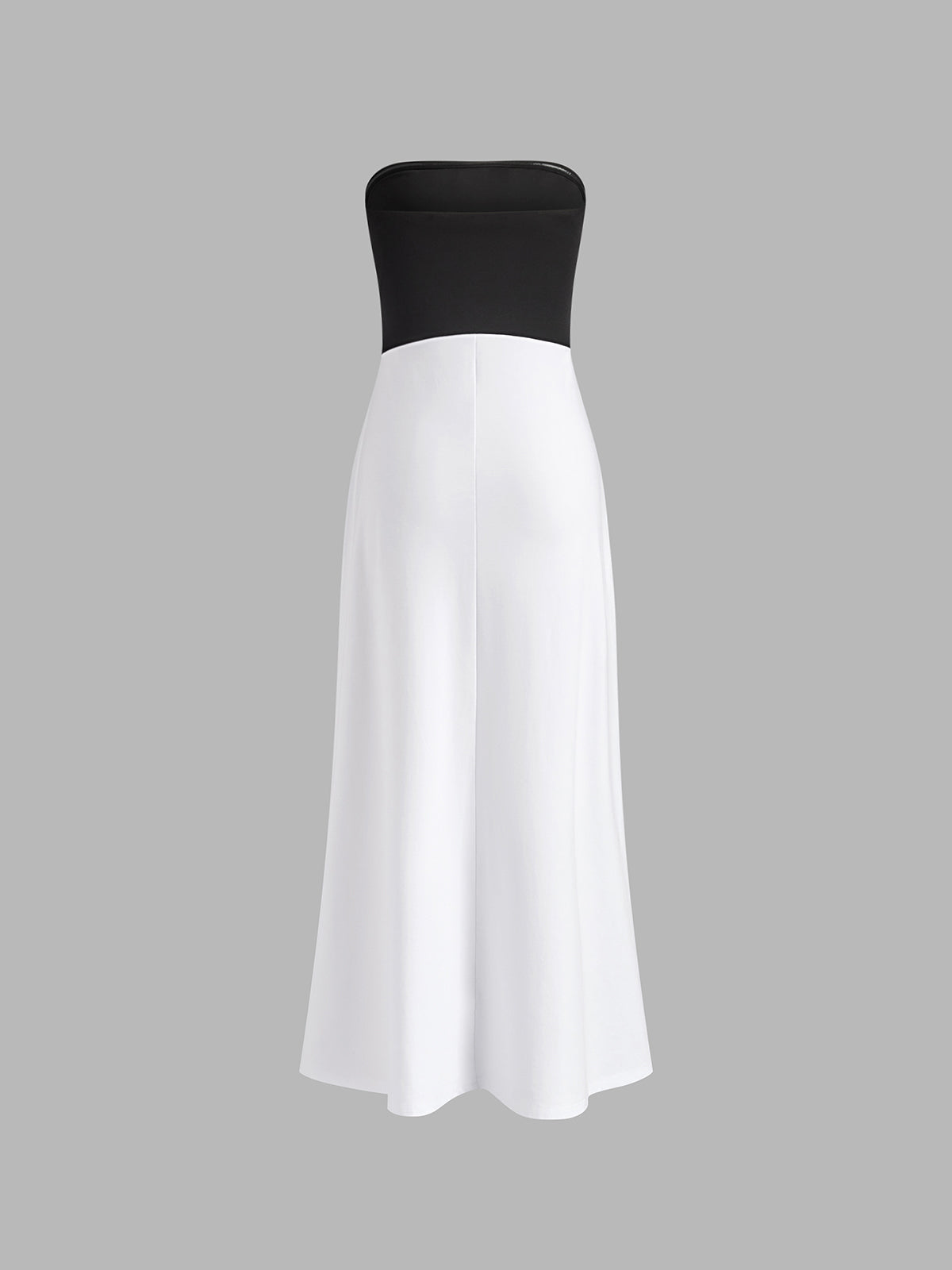 Robe longue tube bicolore dos nu 