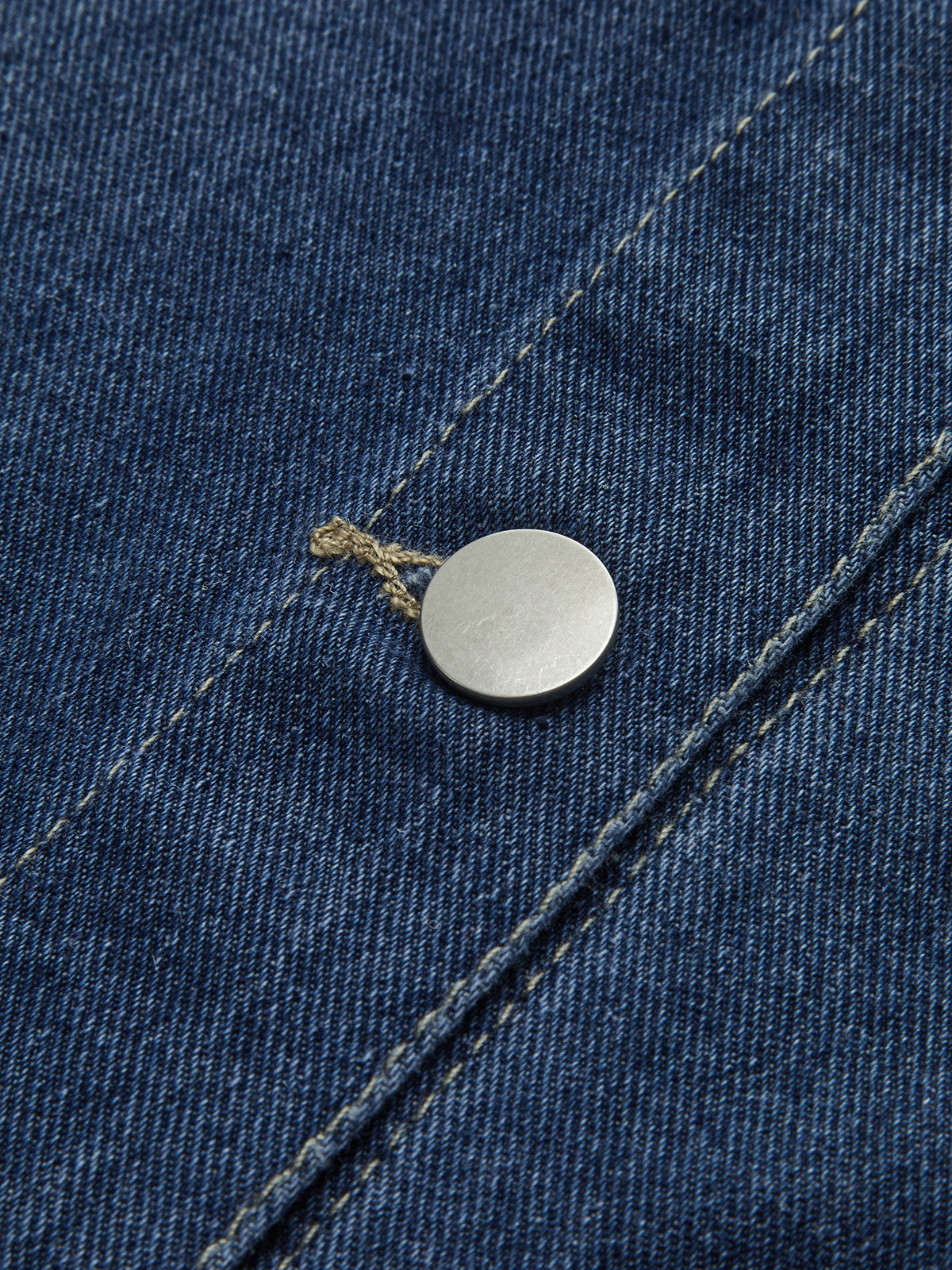 Veste en jean décontractée à revers boutonné 