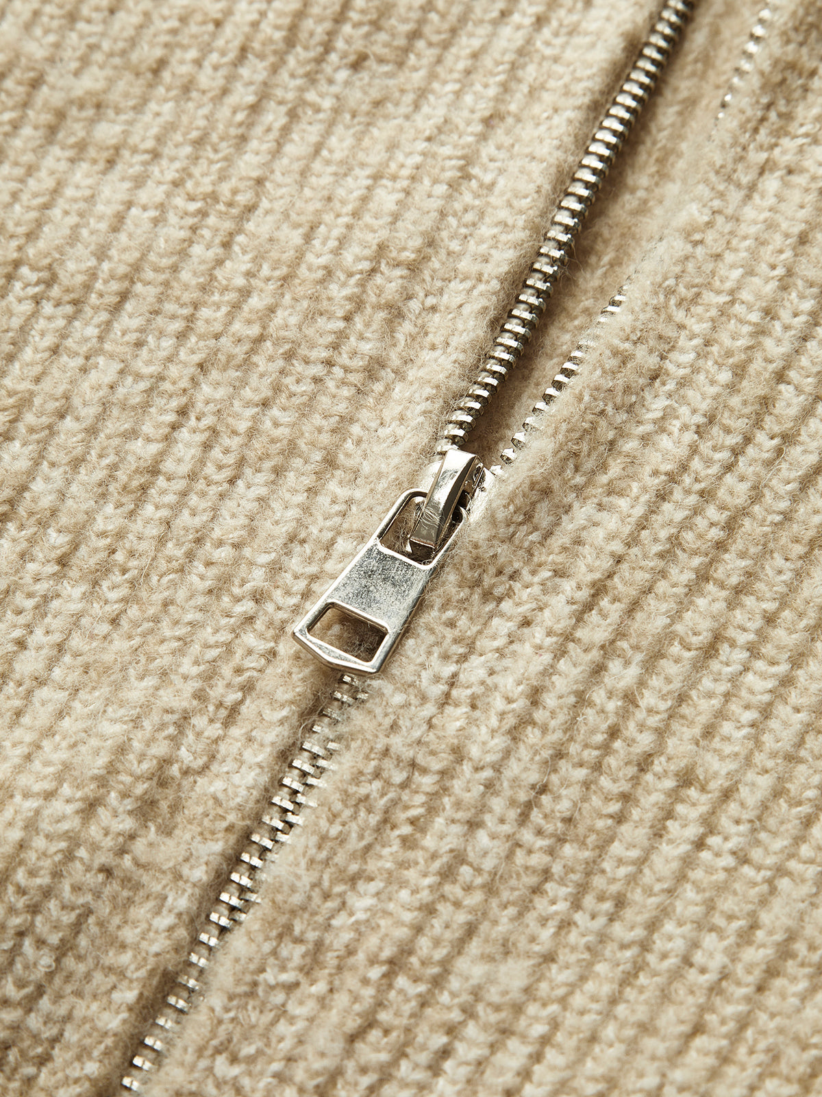 Vêtements d'extérieur en maille duveteuse avec fermeture éclair 