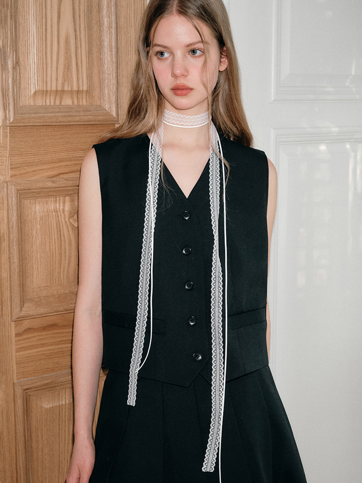 Spitzenschal-Halskette 