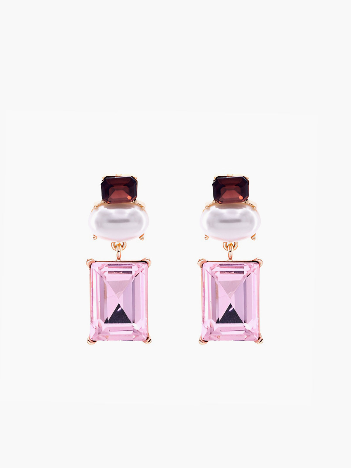 Geometrische Strass-Ohrhänger 