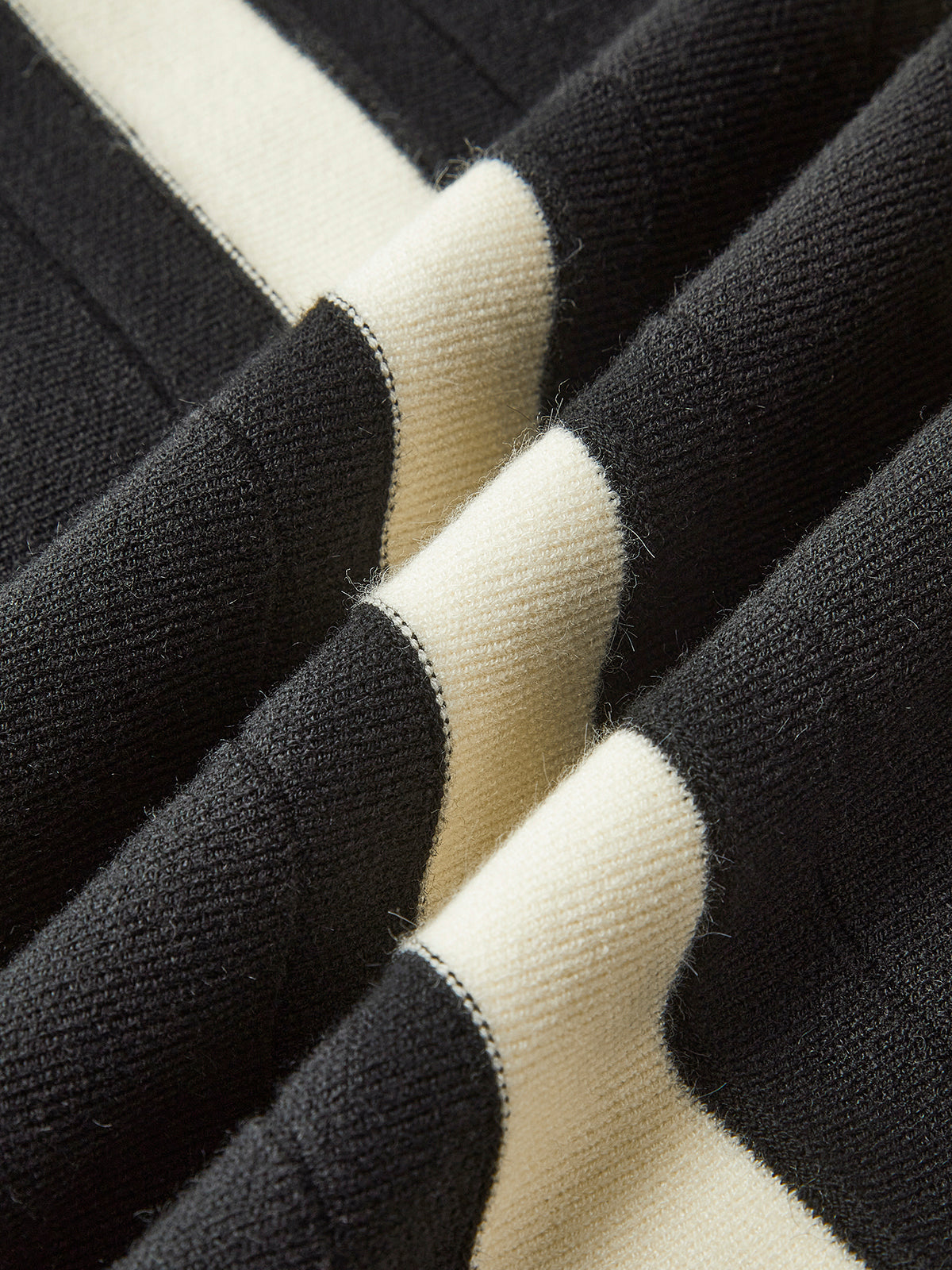 Jupe midi en maille color block 