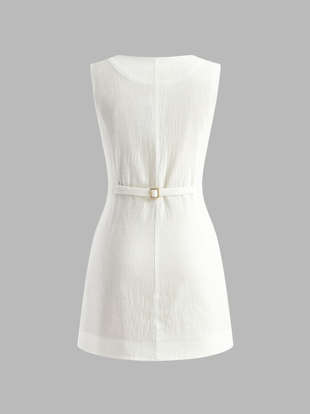 Robe courte boutonnée en coton 