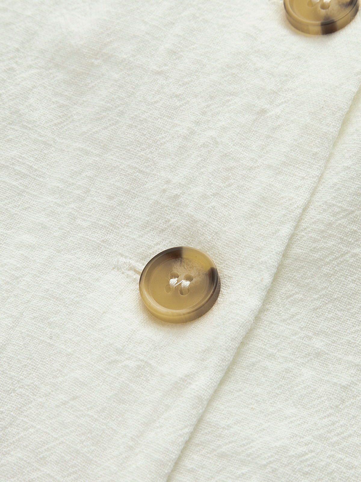 Robe courte boutonnée en coton 
