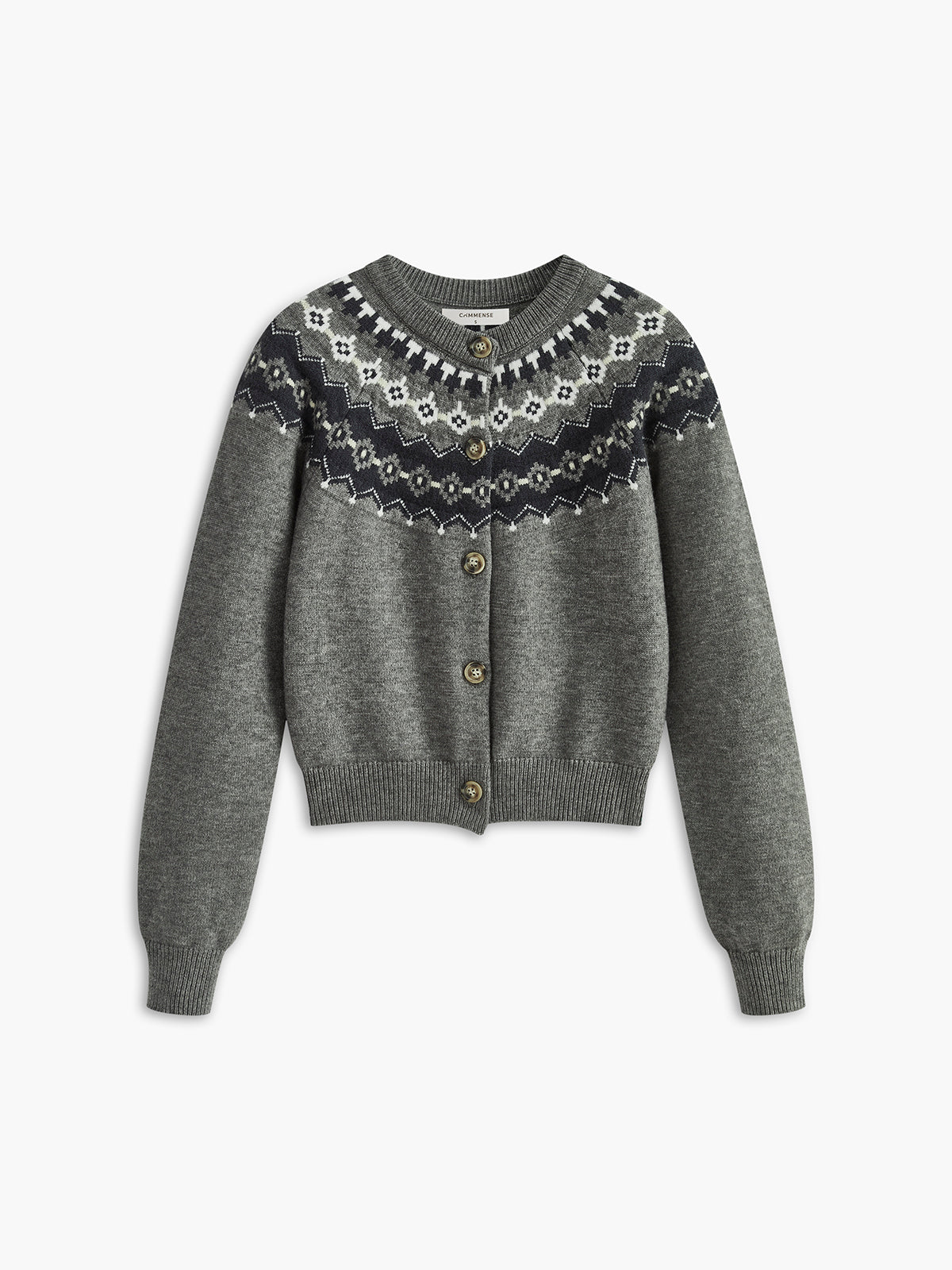 Gilet bohème en maille boutonnée 