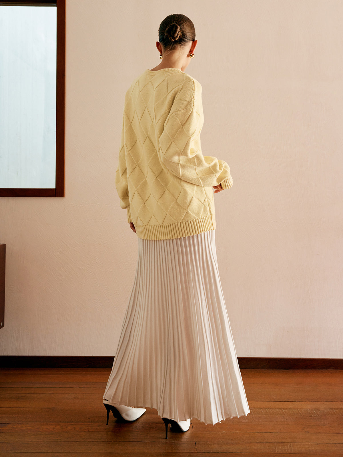 Pull uni à losanges 