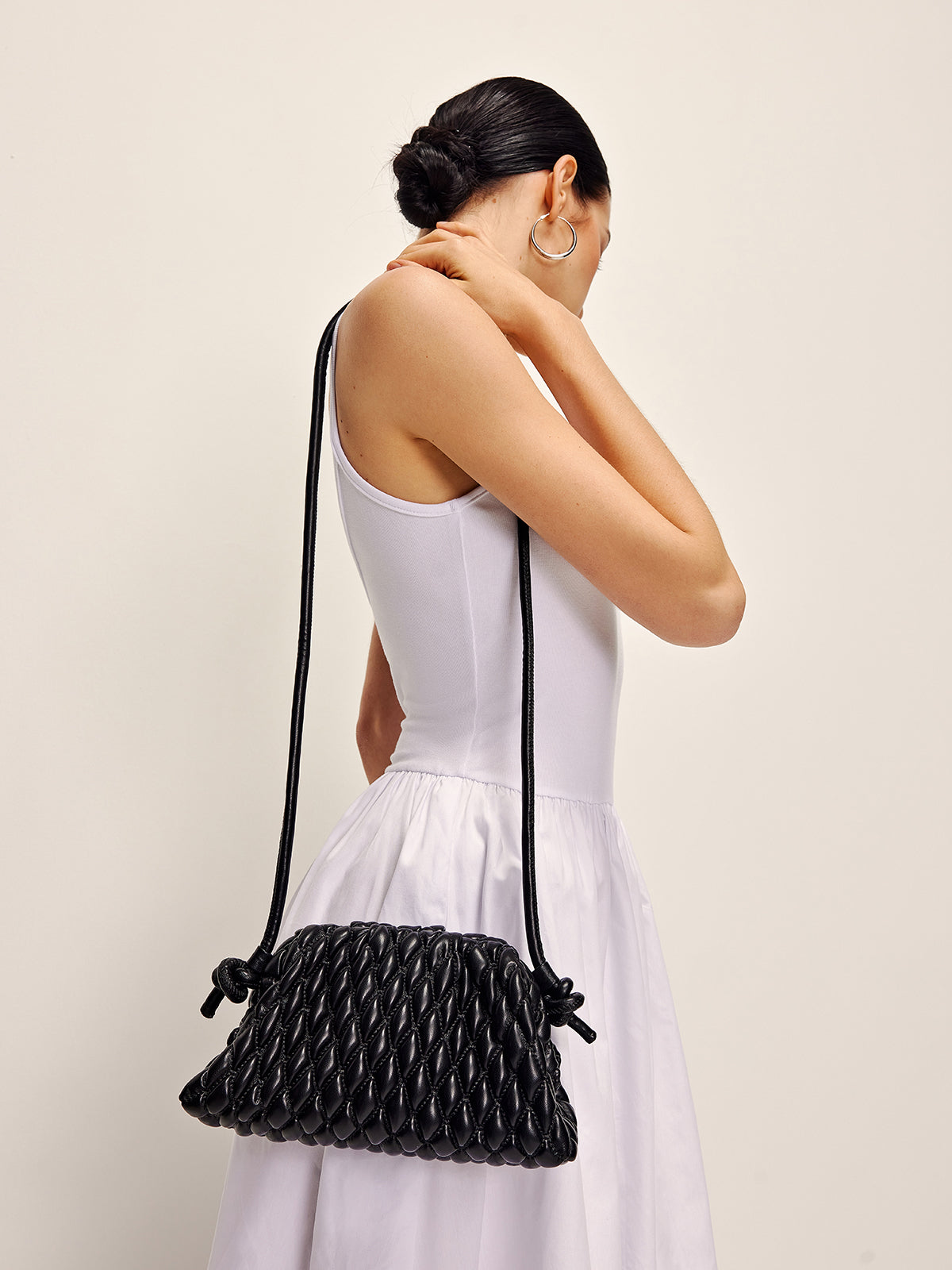 Rhombus Clutch &amp; Shoulder Dumpling Bag 
